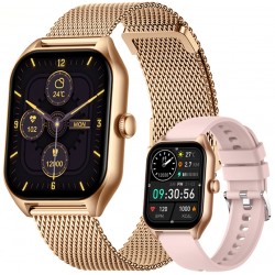 Smartwatch Damski Rubicon RNCF03-5 Różowe złoto Bransoleta + Pasek