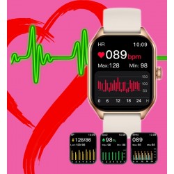 Smartwatch Damski Rubicon RNCF03-5 Różowe złoto Bransoleta + Pasek
