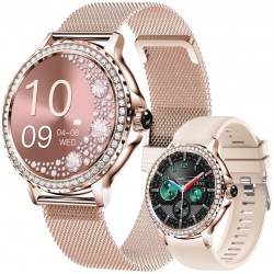 Smartwatch Damski Rubicon RNCF19-1 Różowe Złoto  Bransoleta + Pasek