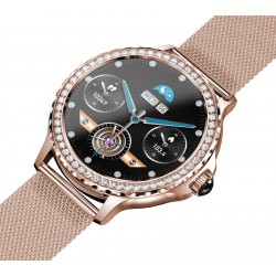 Smartwatch Damski Rubicon RNCF19-1 Różowe Złoto  Bransoleta + Pasek