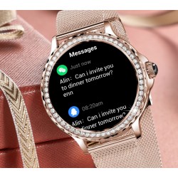 Smartwatch Damski Rubicon RNCF19-1 Różowe Złoto  Bransoleta + Pasek