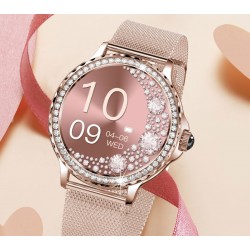 Smartwatch Damski Rubicon RNCF19-1 Różowe Złoto  Bransoleta + Pasek