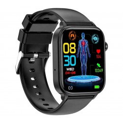 Smartwatch Męski Rubicon RNCF33 BLACK + Pasek Bordowy