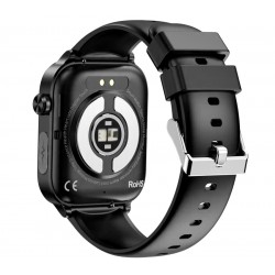 Smartwatch Męski Rubicon RNCF33 BLACK + Pasek Bordowy