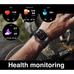 Smartwatch Męski Rubicon RNCF37-1 GPS BLACK