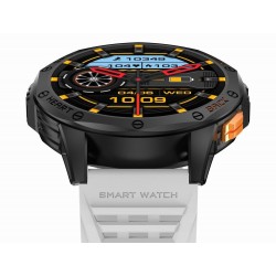 Smartwatch Męski GRAVITY GPS GT24-2 Czarny Pasek Silikonowy + Biały Pasek Silikonowy