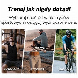 Smartwatch Męski GRAVITY GPS GT24-4 Czarny Pasek Silikonowy + Pomarańczowy Pasek Silikonowy