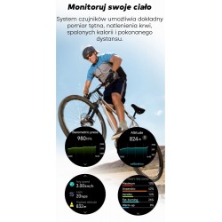Smartwatch Męski GRAVITY GPS GT24-4 Czarny Pasek Silikonowy + Pomarańczowy Pasek Silikonowy