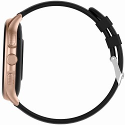 Smartwatch Damski GRAVITY GT12-4 Czarny Pasek Silikonowy + Bransoleta Różowe Złoto