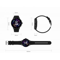 Smartwatch Damski GRAVITY GT12-7 Czarny Pasek Silikonowy + Srebrna Bransoleta