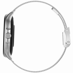 Smartwatch Damski GRAVITY GT12-7 Czarny Pasek Silikonowy + Srebrna Bransoleta