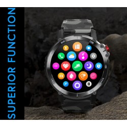 Smartwatch Męski RUBICON RNCF08 Black/Moro SMARUB232